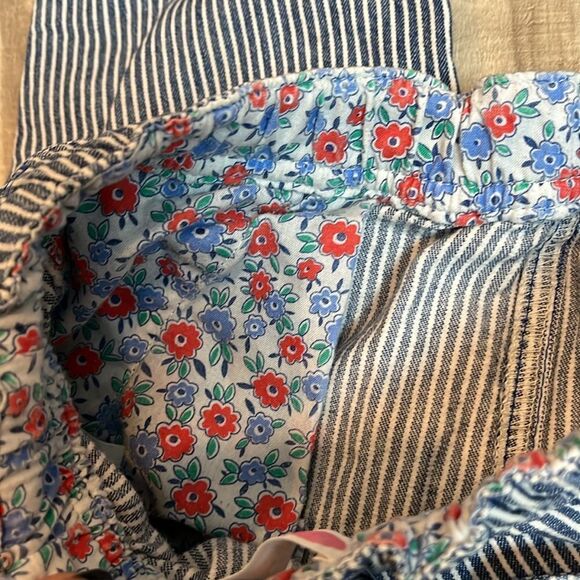 Mini Boden railroad stripe heart pocket elastic waist jeans size 6 - Picture 7 of 8